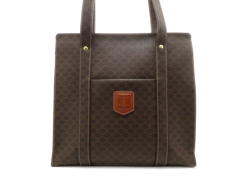 Celine Macadam Tote Bag Brown